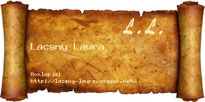 Lacsny Laura névjegykártya